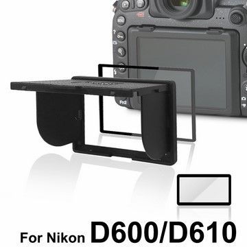For NIKON D600/D610LARMOR V第五代金屬邊框防爆鋼化玻璃相機保護貼-附磁吸式遮光罩-NIKON D600/D610專用