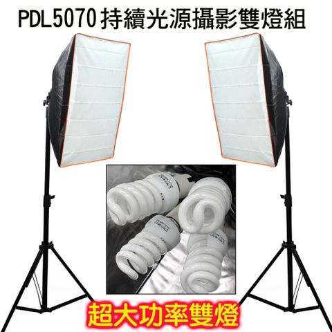 Paniko PDL5070持續光源攝影棚雙燈組合無影柔光罩直播拍片樣品作品產品服飾衣服人像翻拍學校教學標準色溫