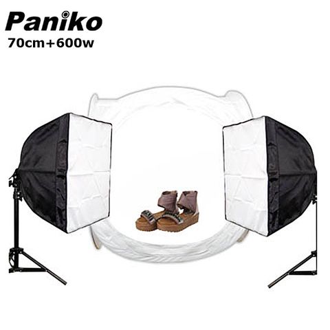 70cm+600W-LED雙燈組Paniko LED柔光攝影棚(70cm+600w))30WLED燈泡升級為散熱效果更好的鋁合金材質