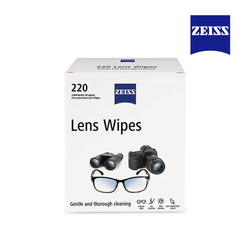 ZEISS 蔡司 光學拭鏡紙 220入(適用眼鏡、3C螢幕、鏡頭)