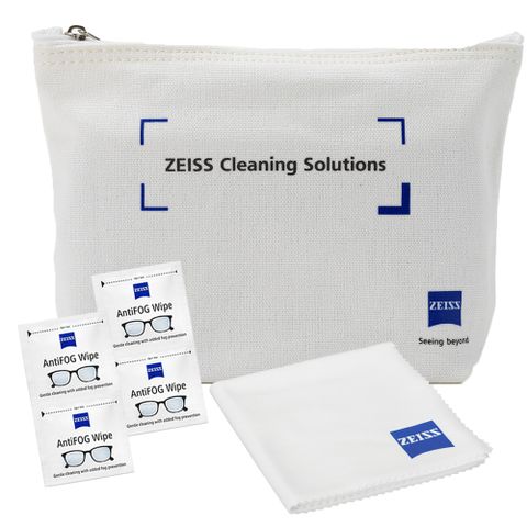 ★清潔 防霧 雙效合一蔡司 Zeiss AntiFog Wipes 防霧拭鏡紙 /100張 (含原廠帆布包) + 拭鏡布