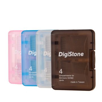 DigiStone 四片裝記憶卡收納盒冰凍4色混彩 (4個)