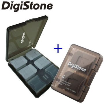 DigiStone  多功能記憶卡收納盒12片裝(黑色) + 4片裝(黑色)