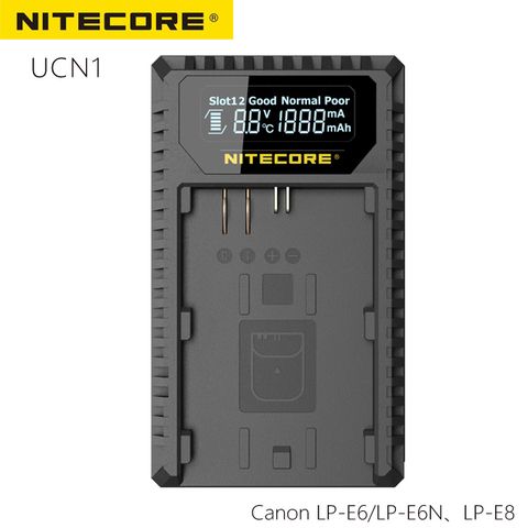 適 LP-E6及LP-E8 同時充電Nitecore UCN1 液晶顯示充電器