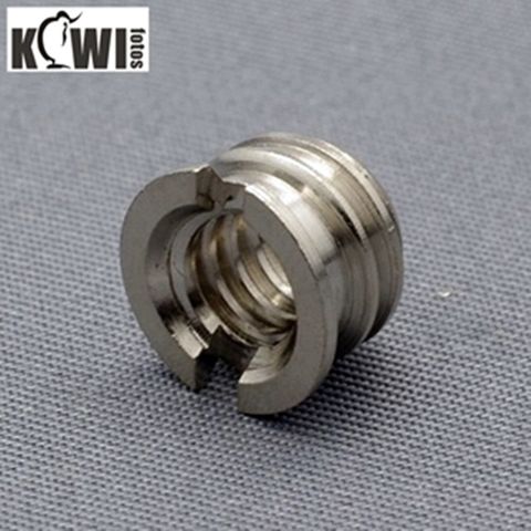 Kiwifotos 母1/4吋轉成公3/8吋螺絲帽SCREW B(不鏽鋼,將公1/4英吋螺絲轉成3/8英吋公螺牙即將細牙轉粗牙) 2分轉3分