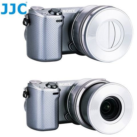 JJC 銀色Sony副廠適索尼E 16-50mm f/3.5-5.6自動鏡頭蓋PZ自動蓋Z-S16-50 SILVER