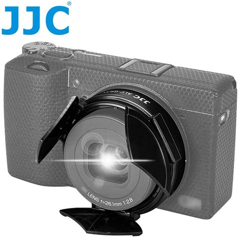 JJC理光副廠Ricoh自動鏡頭蓋自動蓋賓士蓋ALC-GR3X鏡頭蓋適GR IIIx鏡頭前蓋GRIIIx鏡頭蓋
