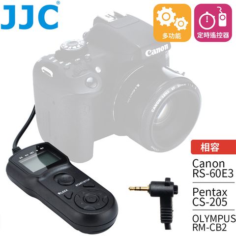 JJC 副廠Canon定時快門線遙控器TM-C相容佳能原廠RS-60E3快門線