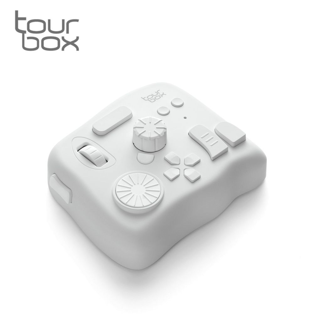 TourBox  Elite 軟體控制器(藍牙/白) - 適用於 修圖/編輯/繪圖/剪輯/後製