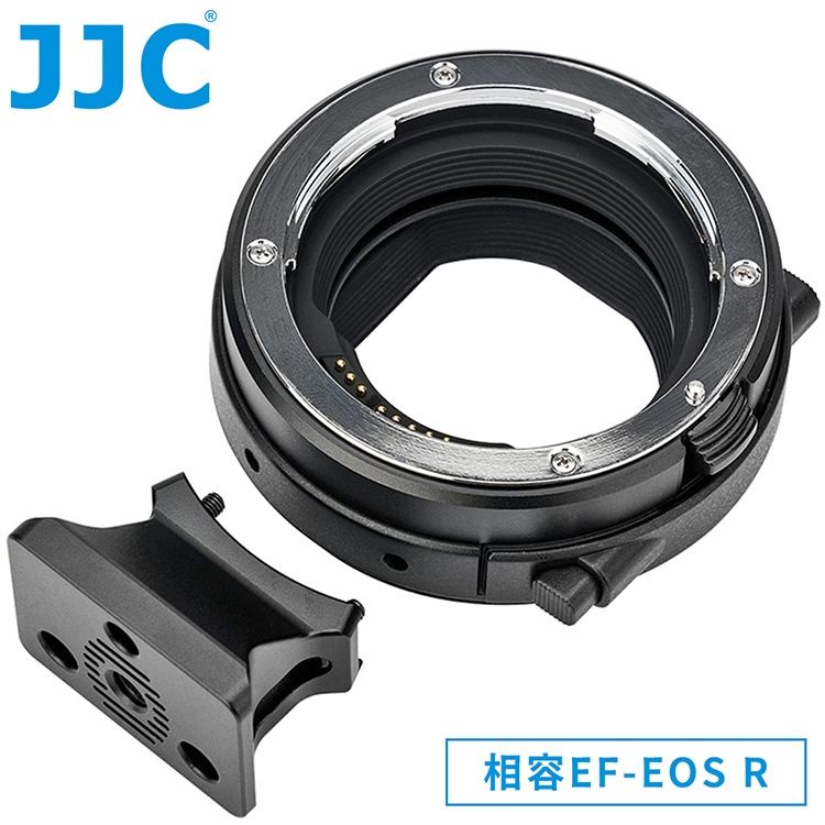 JJC 佳能Canon副廠插入式濾鏡全電子卡口鏡頭控制環轉接環CA-EF_RF_K(可自動對焦;含CPL偏光鏡.VND減光鏡.UV濾鏡;相容原廠EF-EOS R)Lens Mount Adapter with Drop-In Filters