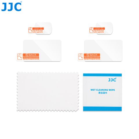 JJC大疆DJI副廠9H鋼化玻璃Osmo Pocket 3螢幕保護貼GSP-OSP3K2(2組:主副屏各2片;95%透光率/防刮抗污)