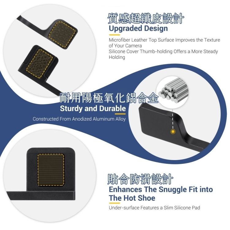 JJC 索尼副廠Sony相機a7CR熱靴指柄TA-A7CII BLACK熱靴指把(鋁合金+超纖維皮製)