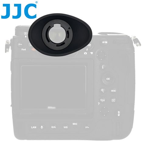 JJC 加寬版可360度旋轉尼康副廠Nikon眼罩相容原廠DK-33眼罩適Z8眼罩Z9眼罩Zf眼罩(適戴眼鏡;矽膠製)EN-DK33