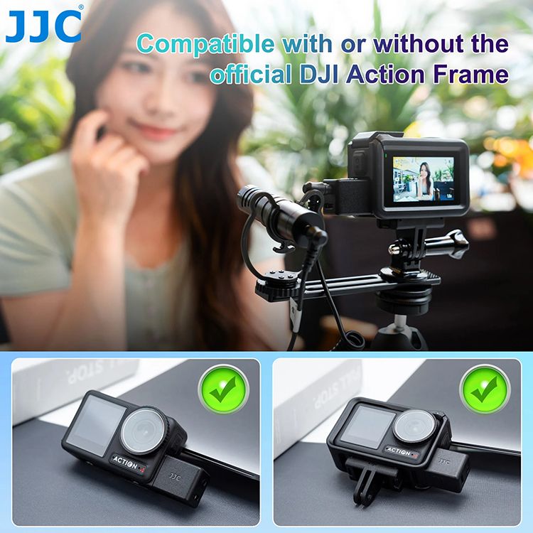 JJC 大疆副廠DJI靈眸Osmo Action 4運動相機USB-C轉接器AD-OA4(轉成3.5mm和Type-C)