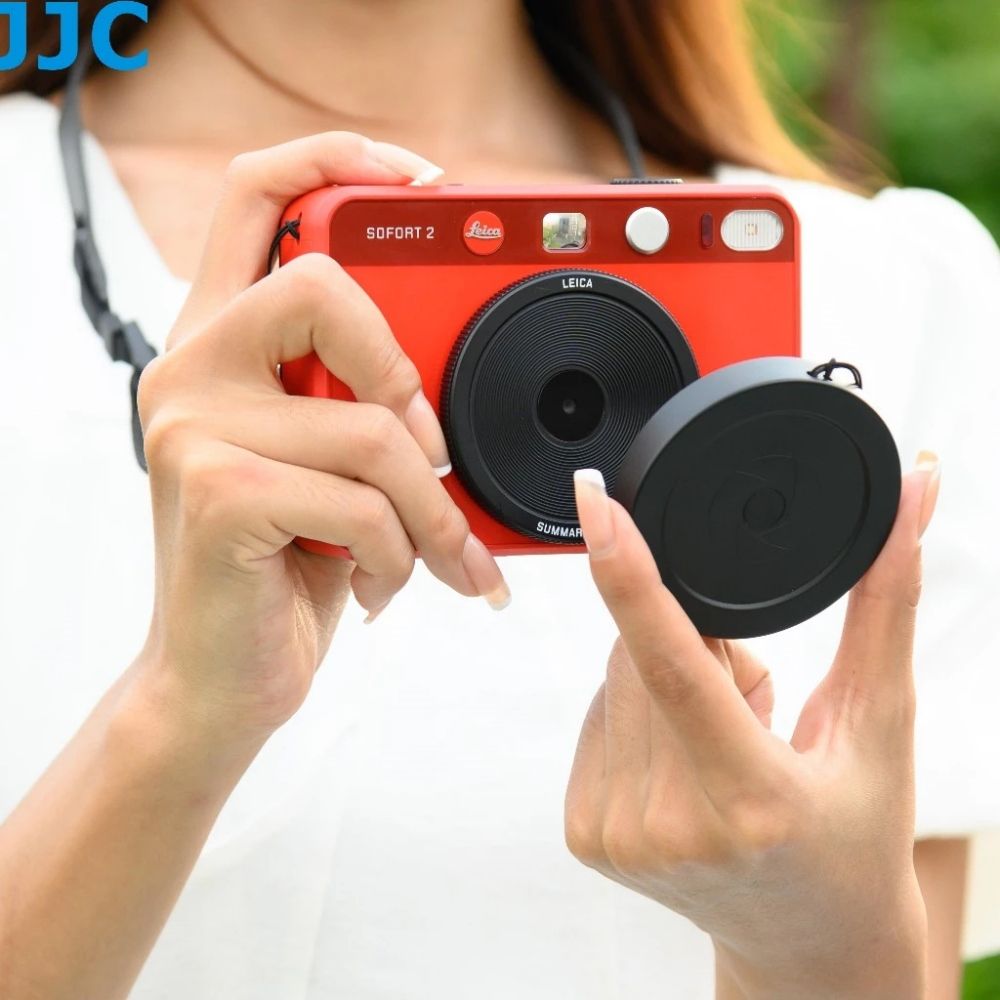 JJC 徠卡Leica副廠Magnetic磁吸式SOFORT 2鏡頭蓋LC-SF2(適萊卡SOFORT2;附防丟繩)保護鏡頭前蓋鏡蓋保護蓋