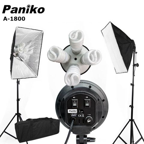 Paniko 60x90四燈頭無影罩常亮燈A1800柔光罩直播短影音拍片樣品作品產品人像翻拍學校教學輔燈環境燈攝影棚