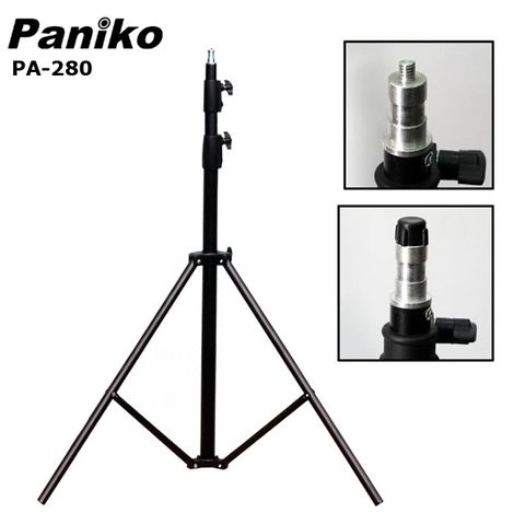 Paniko PA-280專業燈架 彈簧緩衝粗壯型直播拍片攝影錄影監看拍照記錄專業影視環形燈伸縮調整高度燈架三腳架