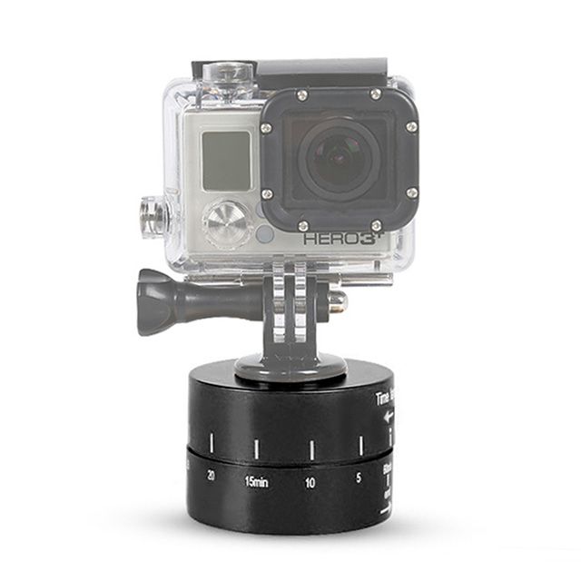  3D Air GoPro/相機/微單/手機360度旋轉便攜攝影延時雲台 (黑色)