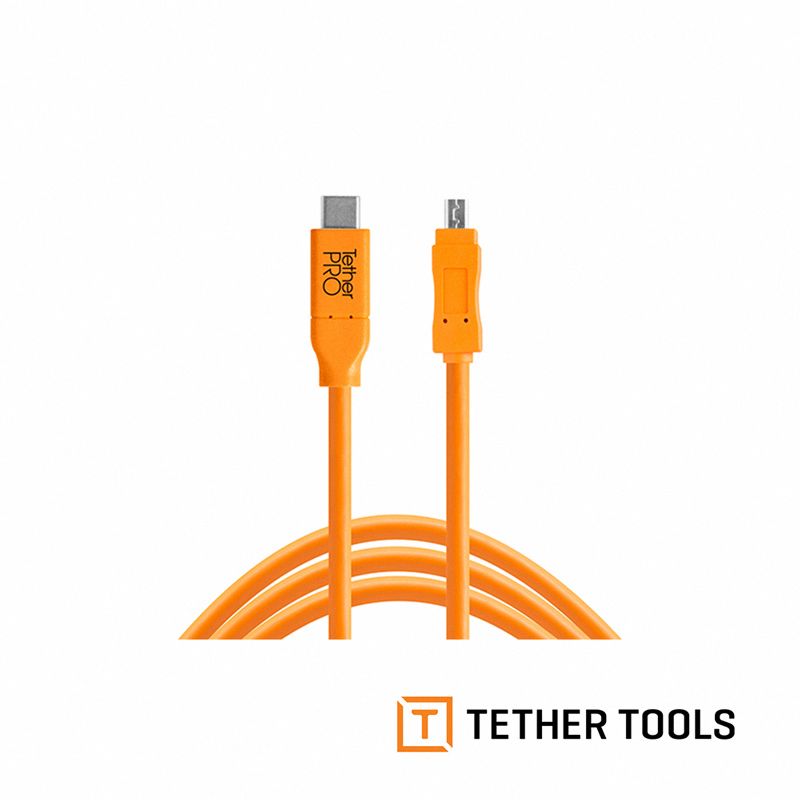 Tether Tools  CUC2615-ORG Type-C to Tybe-B 公對公傳輸線 4.6m