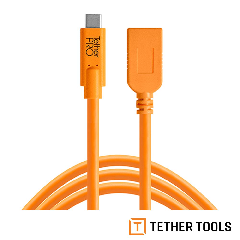 Tether Tools  CUCA415-ORG Pro 傳輸線USB-C TO USB A延長線 (公司貨)