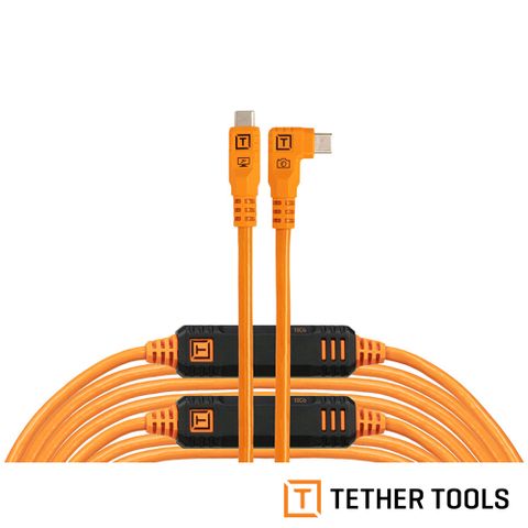 Tether Tools TetherPro Optima 10G USB-C 轉 USB-C 直角傳輸線 9.4m 公司貨