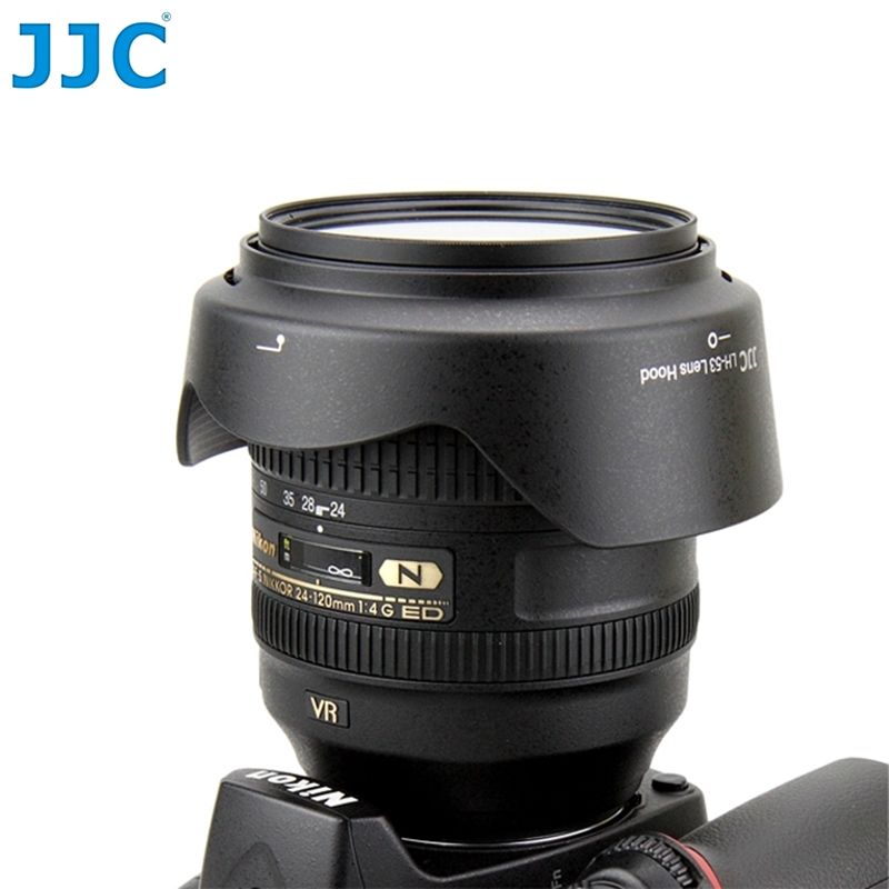 JJC 尼康Nikon副廠遮光罩LH-53(相容原廠HB-53遮光罩)適AF-S DX Nikkor 24-120mm F/4G ED VR