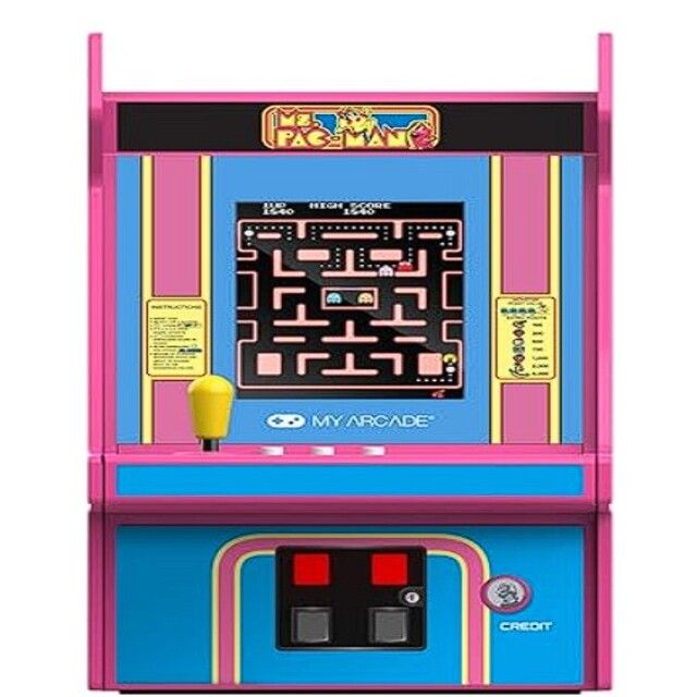 My Arcade 【双紅電玩】My Arcade Ms.Pac-Man 吃豆人小姐 6.75吋迷你街機機台 收藏家專用
