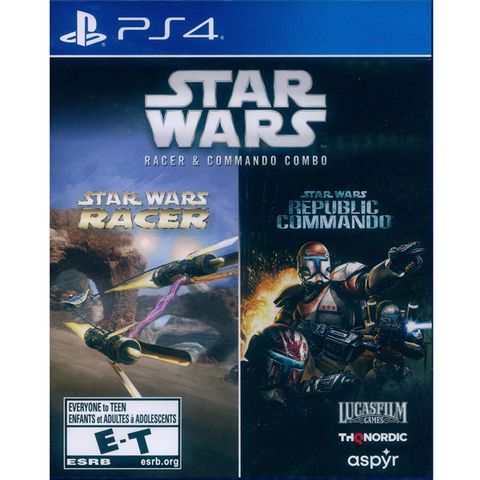 PlayStation PS4《星際大戰極速飛梭與突擊隊組合Star Wars Racer and Commando Combo》英文美版