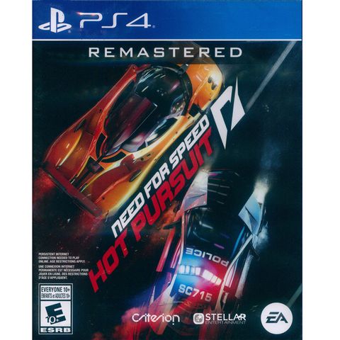 PlayStation PS4《極速快感 超熱力追緝 重製版 Need for Speed: Hot Pursuit Remastered》中英文美版