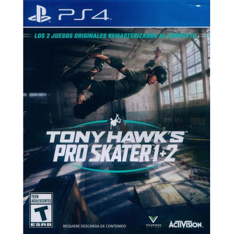 PlayStation PS4《托尼霍克職業滑板 1+2 Tony Hawks Pro Skater 1 + 2》英文美版