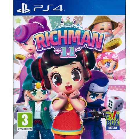 PlayStation PS4《大富翁11 RICHMAN 11》中英日文歐版