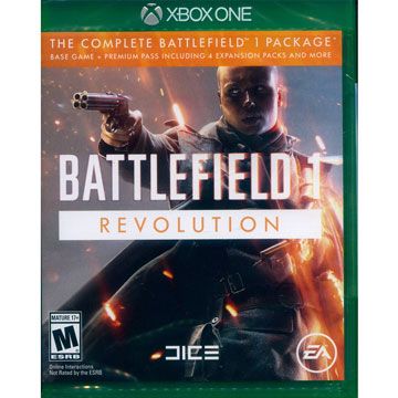 XBOX ONETHE COMPLETE BATTLEFIELD 1 PACKAGEBASE GAME PREMIUM PASS INCLUDING  EXPANSION PACKS AND BATTLEFIELDREVOLUTION MEA