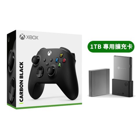 Xbox 無線控制器(磨砂黑) +【SEAGATE】EXPANSION Card 1TB 擴充卡《Xbox Series X|S 專用儲存裝置》