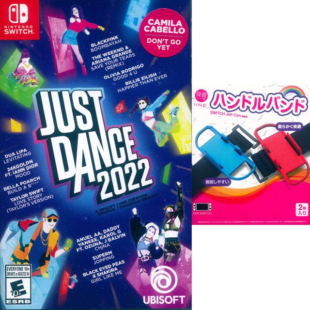 Nintendo 任天堂 NS Switch《舞力全開 2022 + 良值 NS JOY-CON 手把腕帶 經典紅藍 L311》中文美版