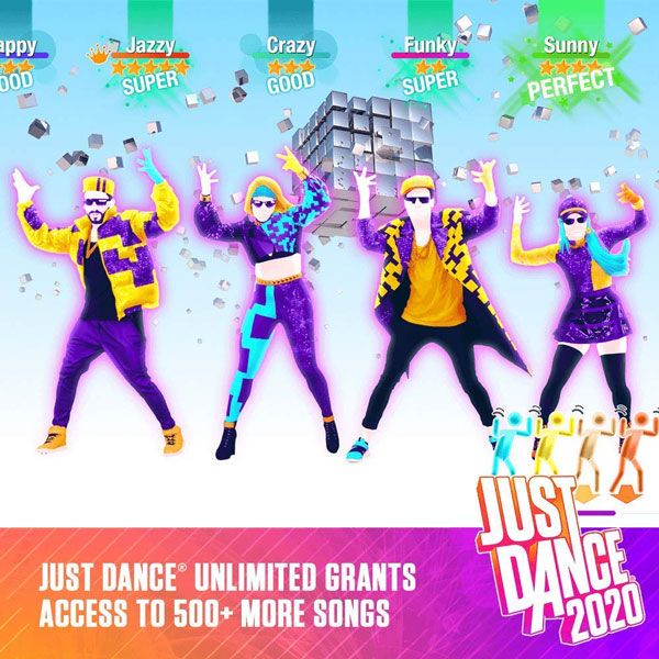 JazzyCrazyFunkySUPERSunnyGOODSUPERPERFECTJUST DANCE UNLIMITED GRANTSACCESS TO 500+ MORE SONGSJUSTDANCE2020