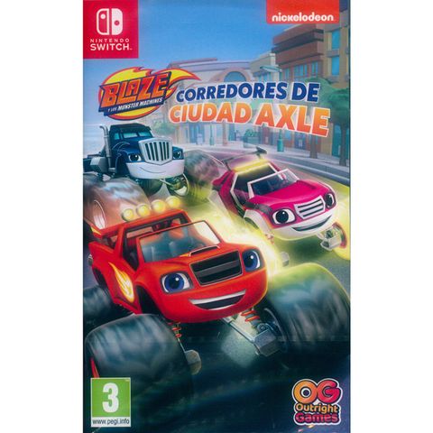 NS Switch《旋風戰車隊：車軸市賽車 Blaze and the Monster Machines: Axle City Racers》中英文歐版