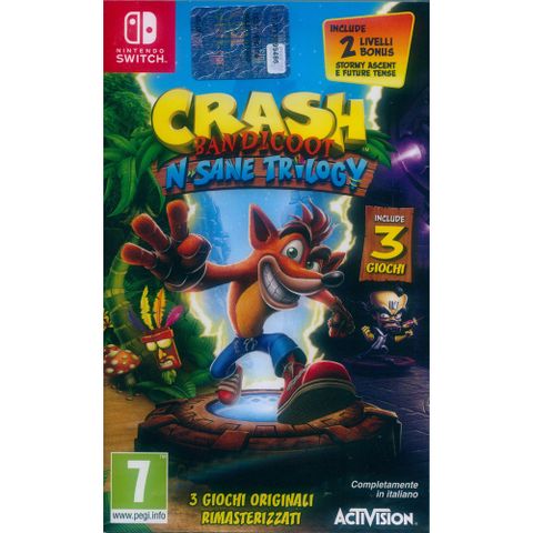 Nintendo 任天堂 NS Switch《袋狼大進擊瘋狂三部曲 Crash Bandicoot N.Sane Trilogy》英日文歐版