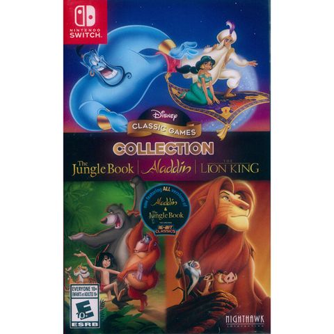 NS Switch《迪士尼經典遊戲三合一合輯：阿拉丁 獅子王 森林王子 Disney Classic Games Collection》英文美版