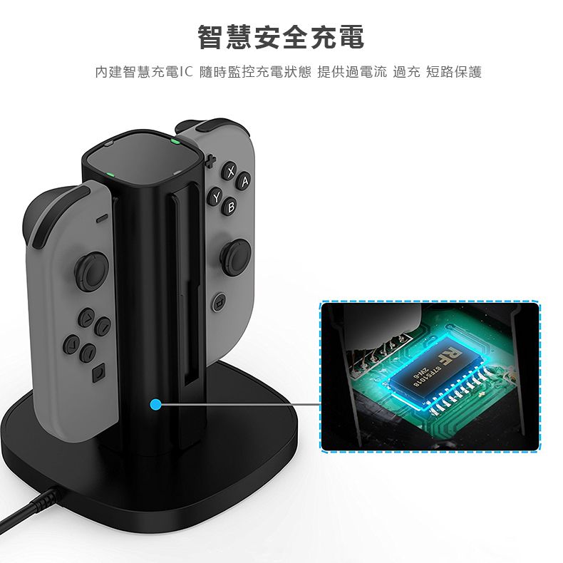 Gamewill 任天堂Switch Joy-Con 手把控制器四合一充電座- PChome 24h購物