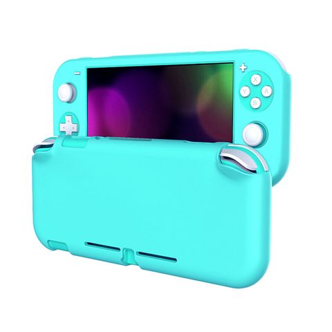 保護主機不傷機Nintendo 任天堂 Switch Lite 霧面磨砂全包覆保護套 藍綠