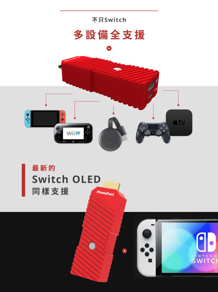 PhotoFast】4K Gamer+投影轉接器(Switch/台灣百萬募資/保固一年/畫質