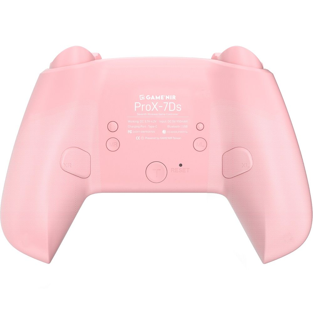 GAME'NIR 電玩酒吧 Switch 銀河玫瑰粉 七代ProX-7Ds 無線喚醒手把 NFC刷amiibo+多震度+記憶背鍵搖桿控制器 玩魔物荒野推薦