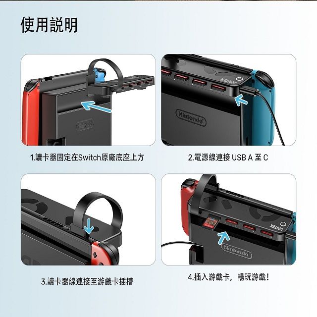 UNITEK 優越者 (G1002E)4合1Switch遊戲讀卡器連遙控器(代理商原廠貨/保固兩年)