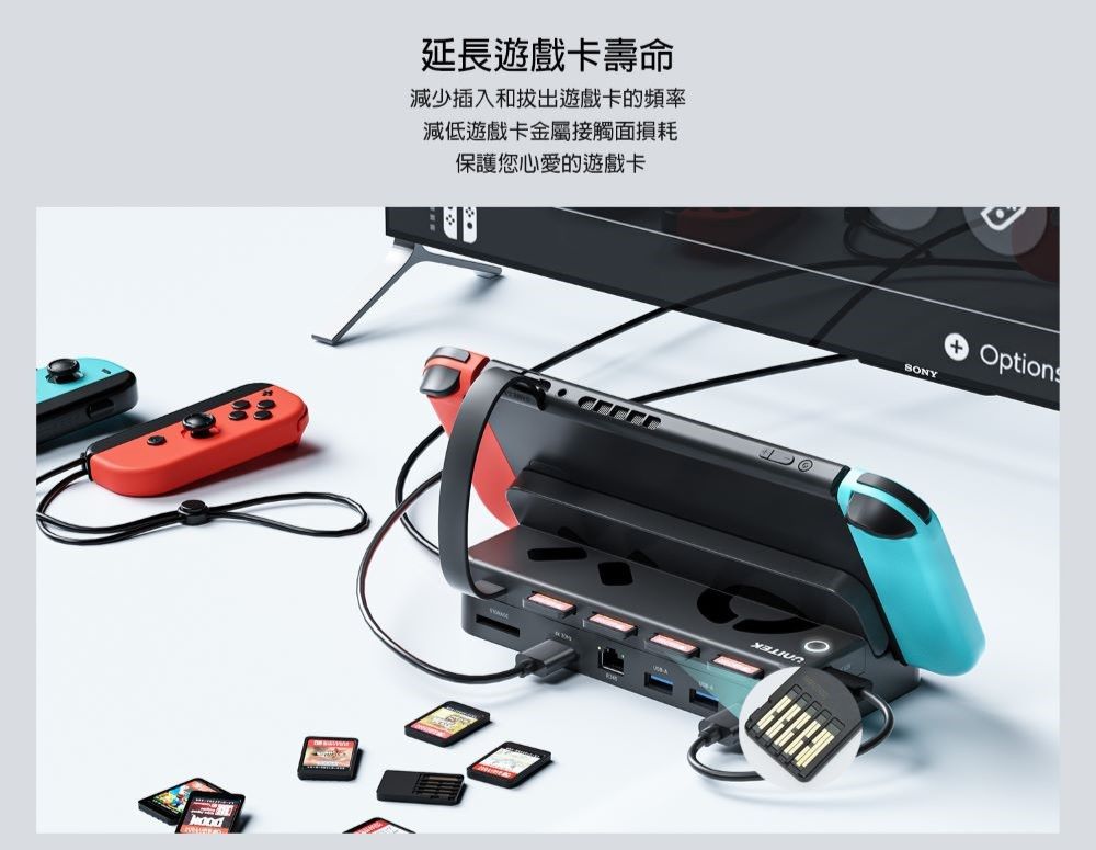 延長遊戲卡壽命減少插入和拔出遊戲卡的頻率減低遊戲卡金屬接觸面損耗保護您心愛的遊戲卡OptionsSONY