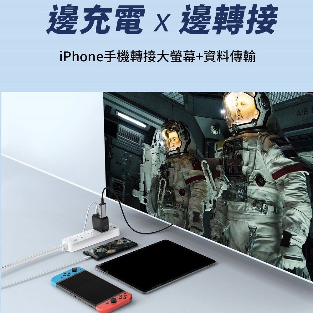 GAME'NIR 電玩酒吧 S-Cube 氮化鎵 三孔 HDMI USB-TypeC/TypeA 支援35W iPhone iPad 影像轉接頭 PD快充電器