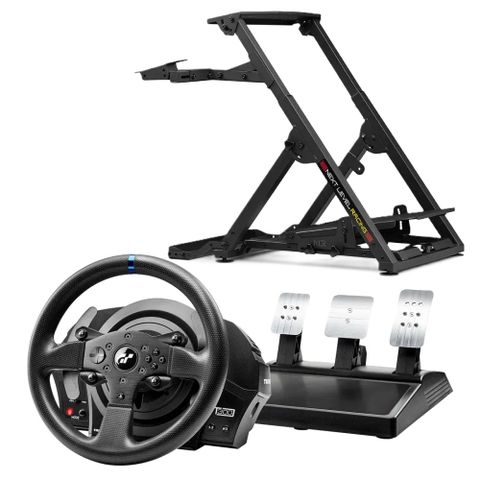 THRUSTMASTER 【THRUSTMASTER 圖馬思特】T300RS 方向盤+NEXT LEVEL WHEEL STAND 2.0賽車架