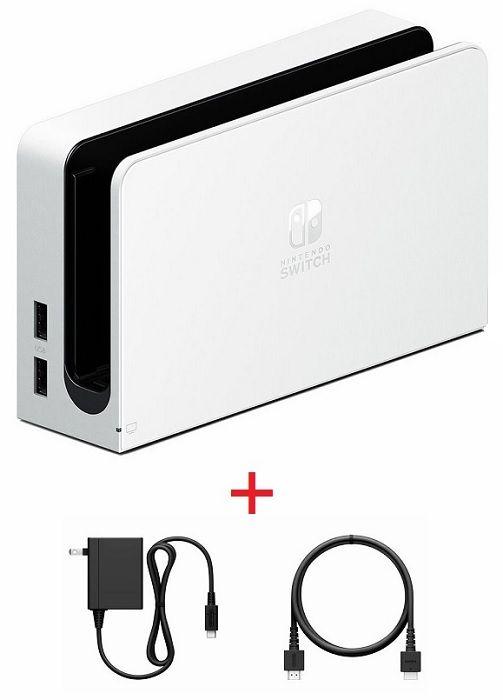 Nintendo Switch OLED 原廠底座組合白色台灣公司貨裸裝全新品- PChome