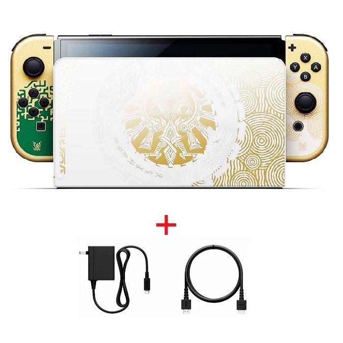 Nintendo Switch OLED 原廠底座組合薩爾達傳說王國之淚樣式台灣公司貨