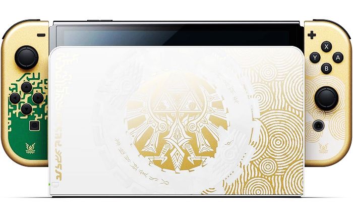 Nintendo Switch OLED 原廠底座組合薩爾達傳說王國之淚樣式台灣公司貨
