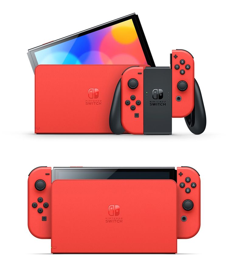 任天堂Nintendo Switch 瑪利歐亮麗紅特仕OLED款式主機台灣公司貨+瑪利